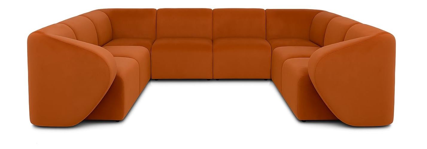 SOFA NAROŻNA W KSZTAŁCIE U LAWENDA